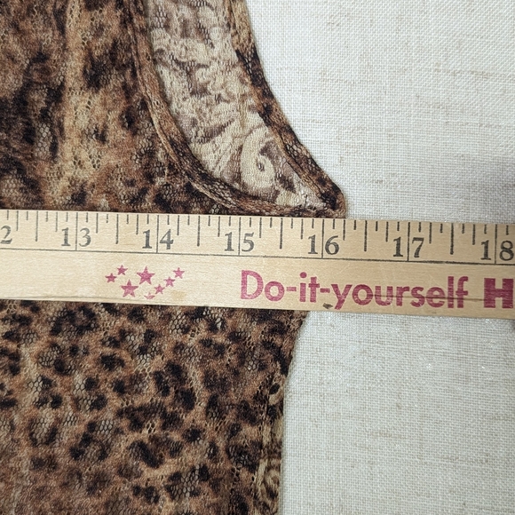 ​Gilligan & O'Malley Leopard Lace Maxi Nightgown M Slit Valentine's Sexy - Picture 8 of 13